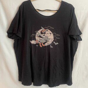 Torrid x Disney Minnie Mouse Witch Black Back Strap Top - Size 4X